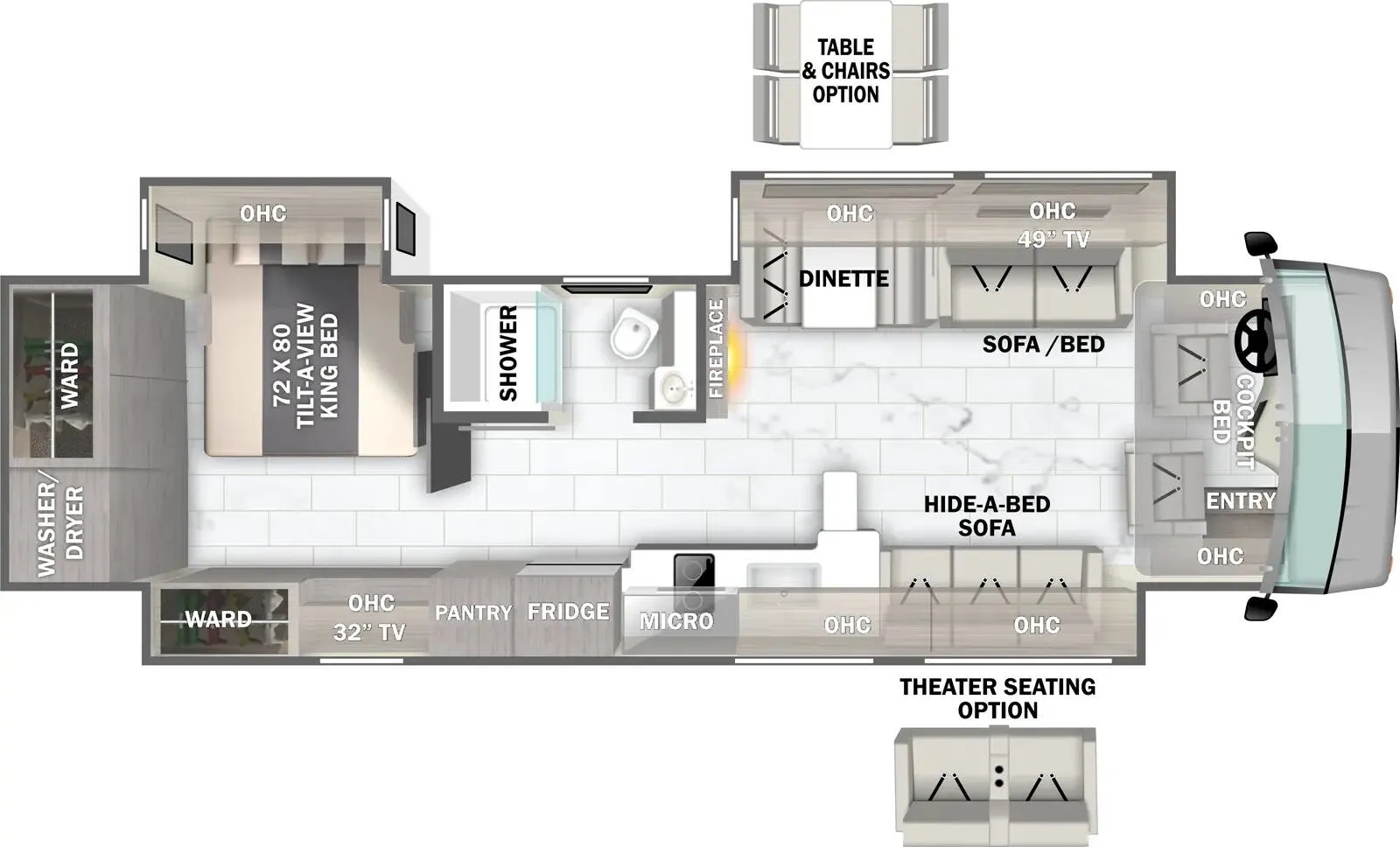 Forest River Berkshire XL 37B floor plan
