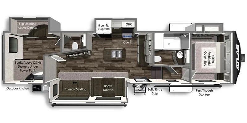 Dutchmen Atlas 3342BHF floor plan