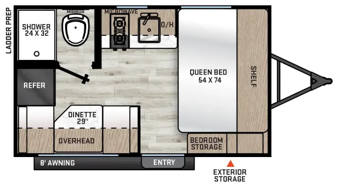 2025 Forest River Aurora Light 13RDX floor plan