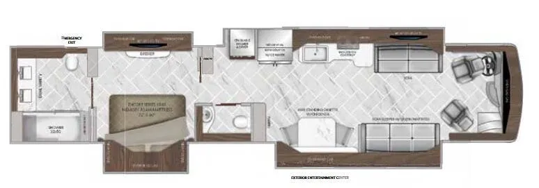American Coach American Eagle 45G floor plan