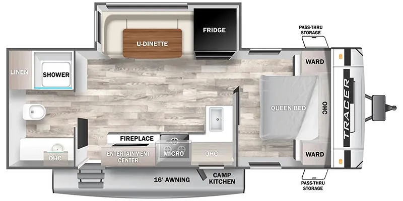 2024 Prime Time Tracer 23RBS floor plan