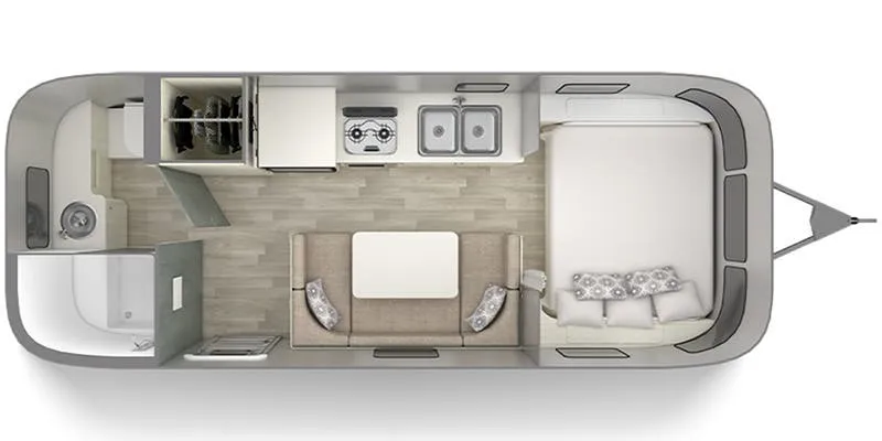 2025 Airstream Bambi 22FB floor plan