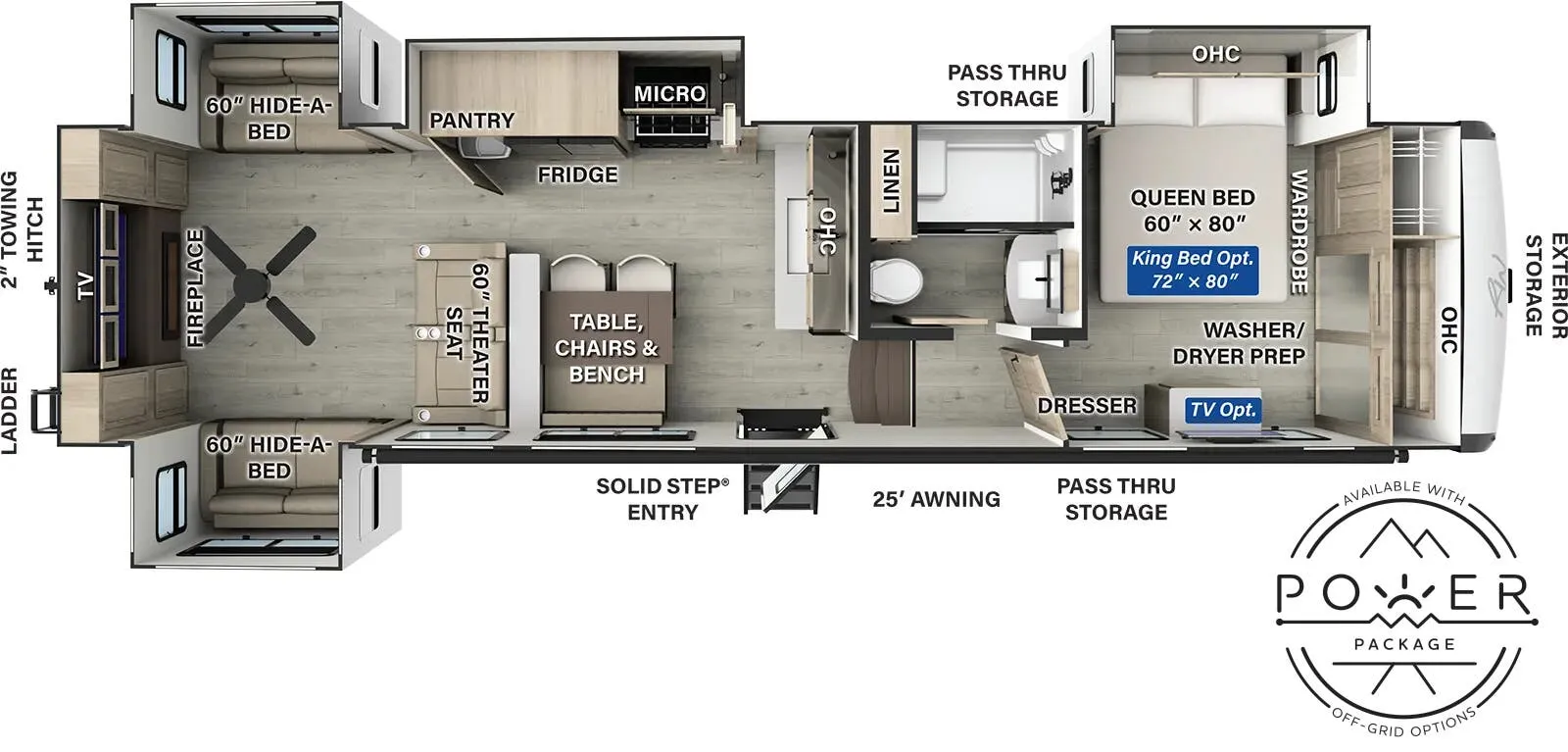 Forest River Rockwood Signature R375RL floor plan