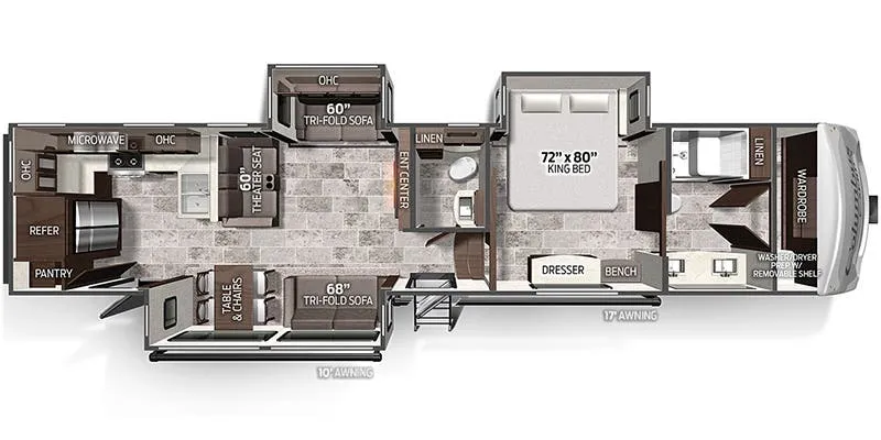 Palomino Columbus C-Series 384RKC floor plan
