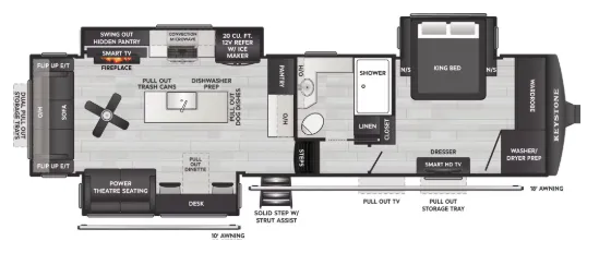 2027 Keystone Montana 3100RL - Floor plan