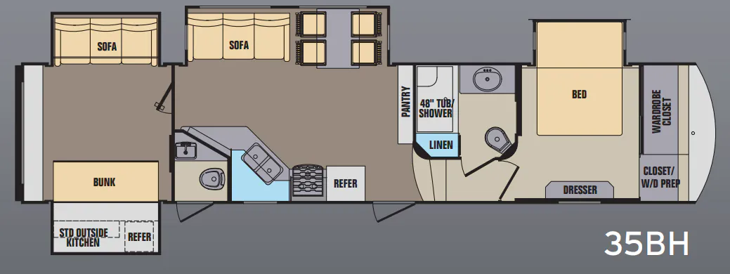 Shasta Phoenix 35BH floor plan