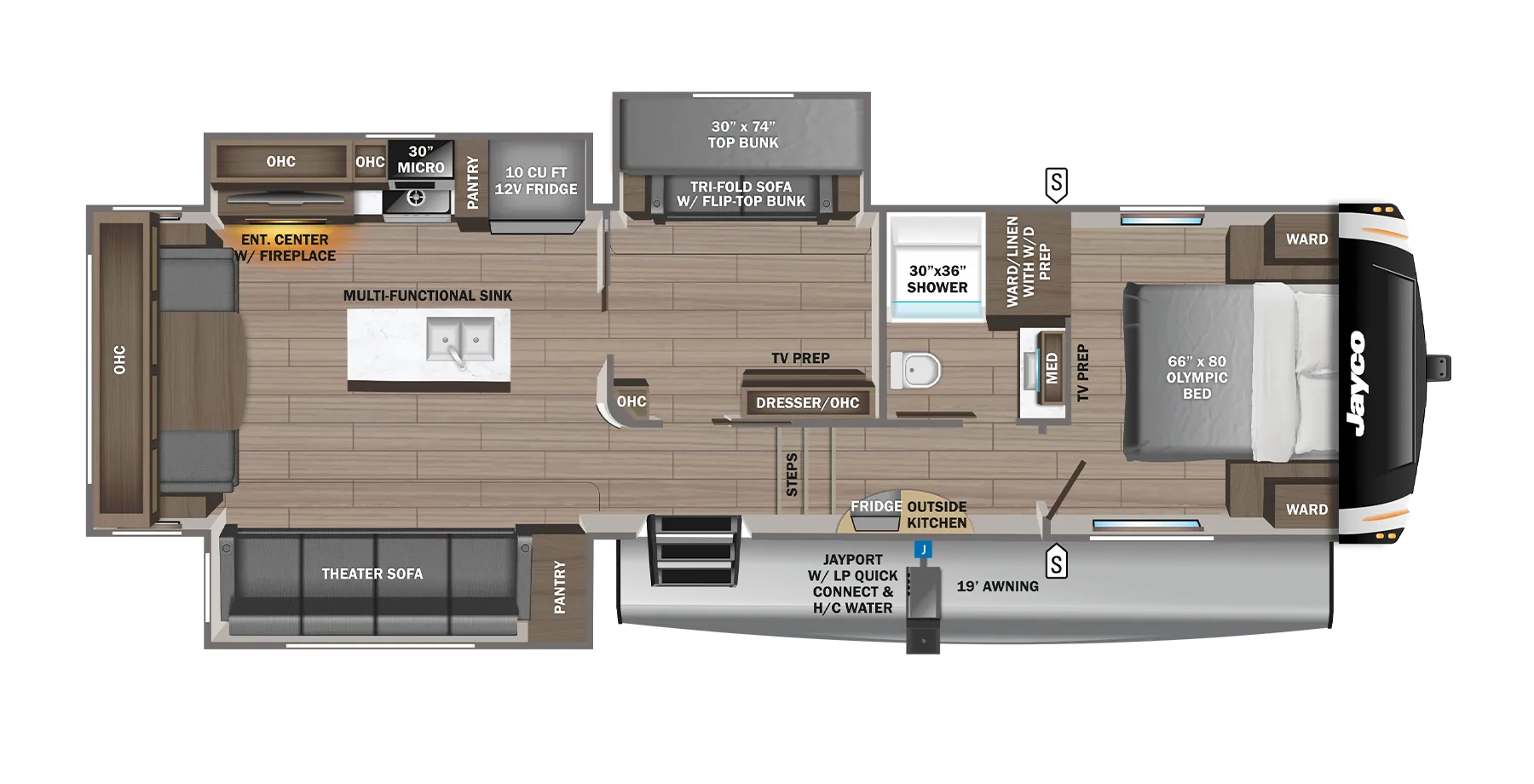 Jayco Eagle HT Fifth Wheels 31MBT floor plan