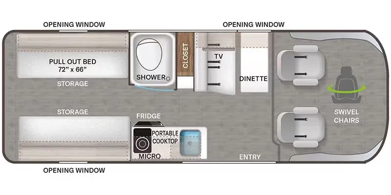 2024 Thor Motor Coach Tellaro 20A floor plan