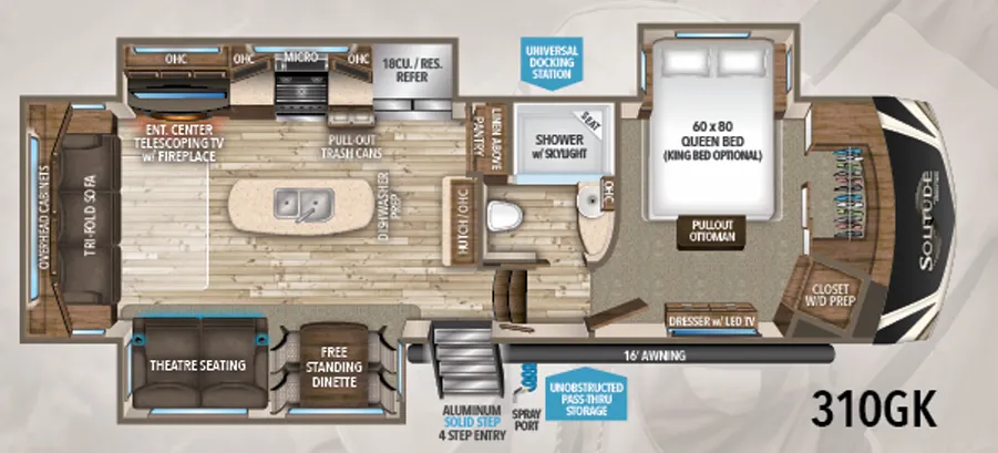 Grand Design Solitude 310GK-R floor plan