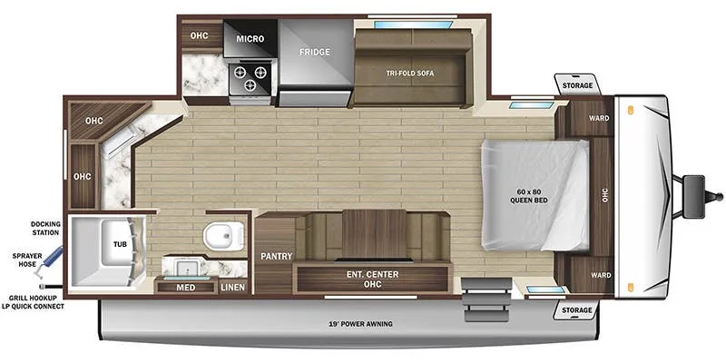 Highland Ridge Range Lite 225CK floor plan
