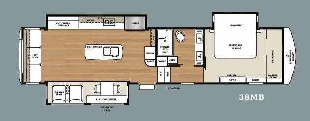 Forest River Riverstone Legacy 38MB floor plan