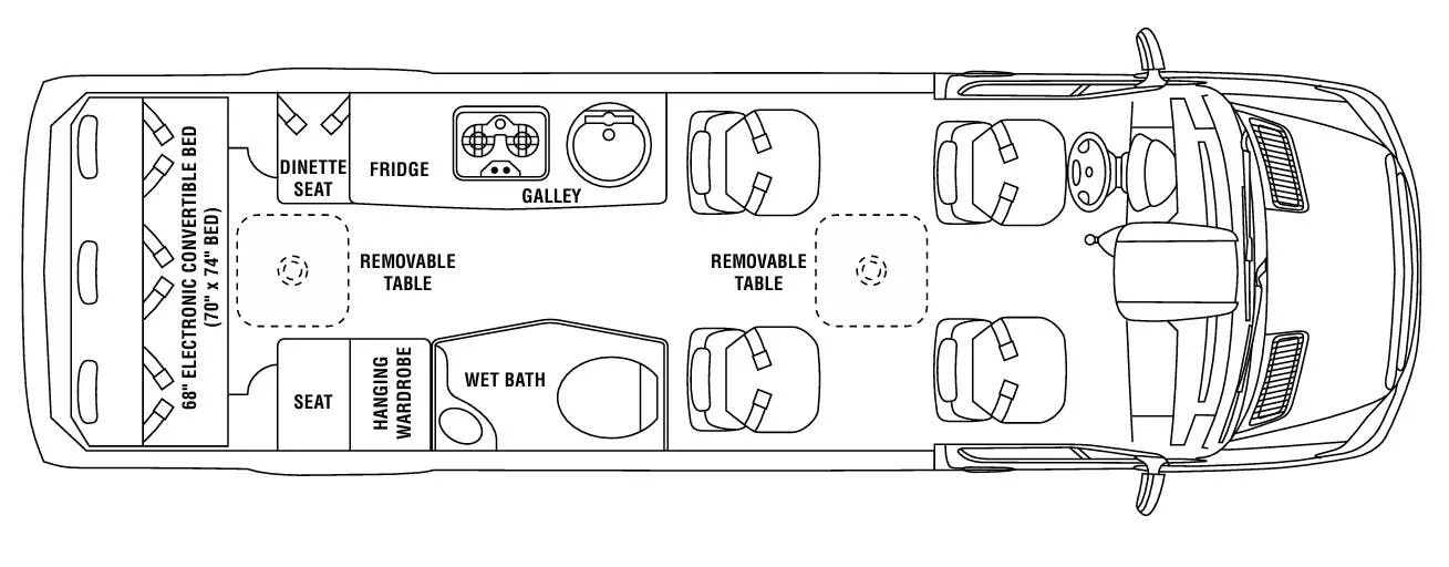 Airstream Interstate BASE floor plan