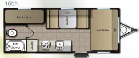 Pacific Coachworks Pacifica XL 16BH floor plan