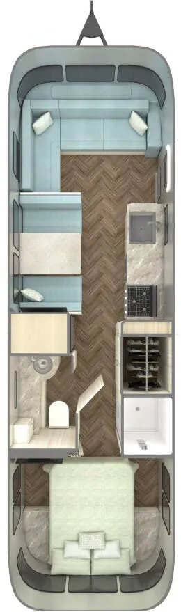 Airstream International 30RB floor plan