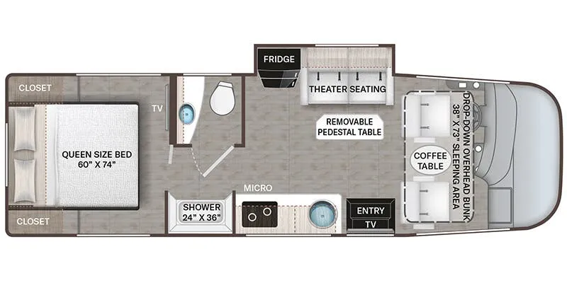 2025 Thor Motor Coach Axis 26.1 - Floor plan