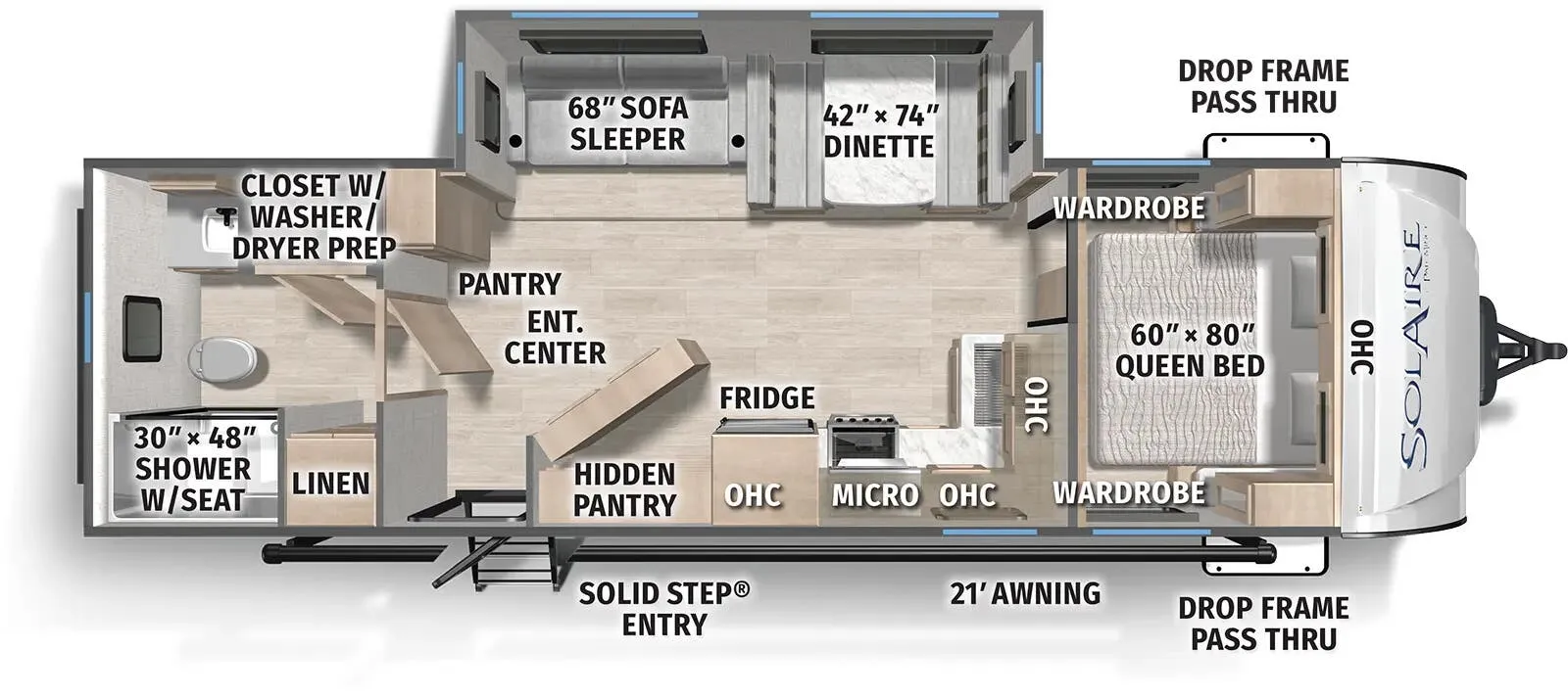 Palomino Solaire 2580RBSS floor plan