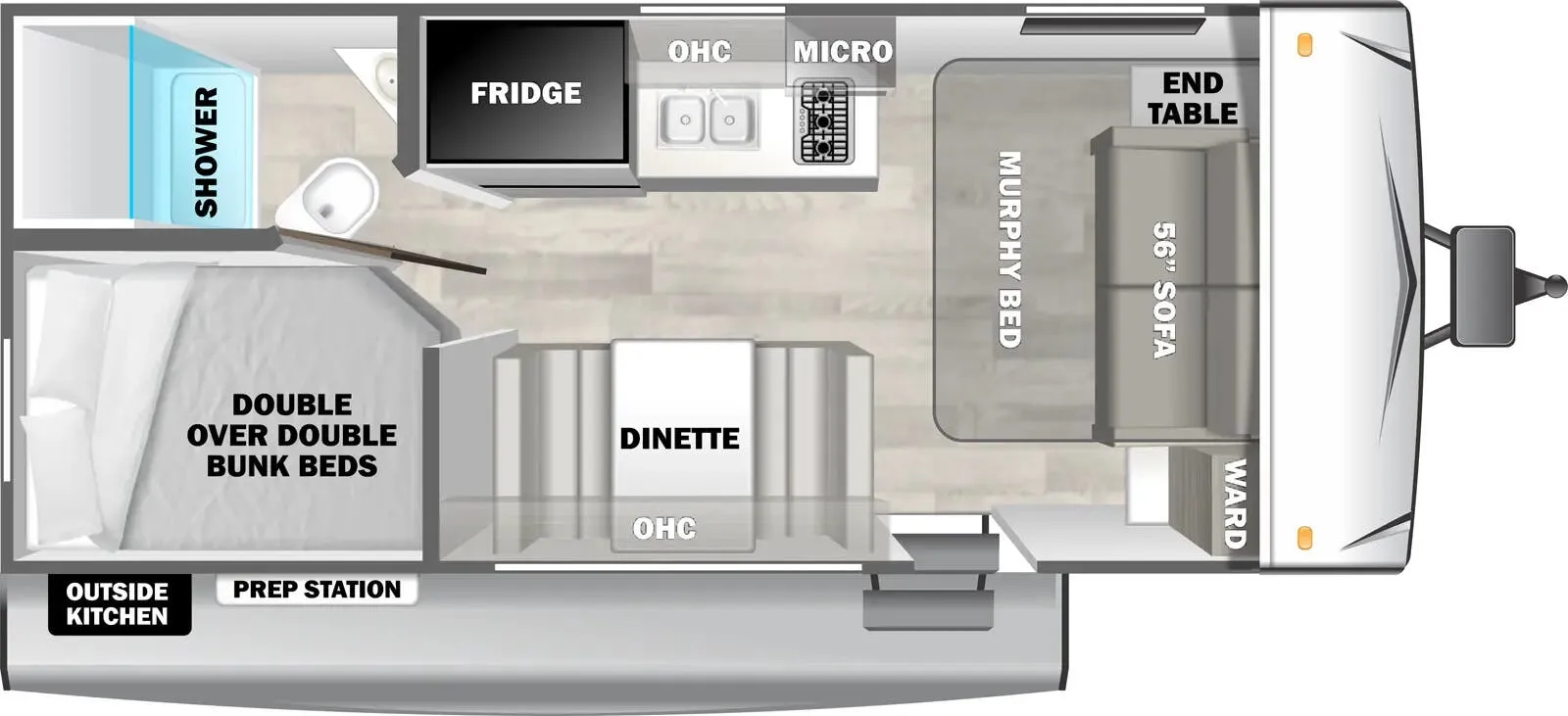 Forest River EVO Select 179DB floor plan