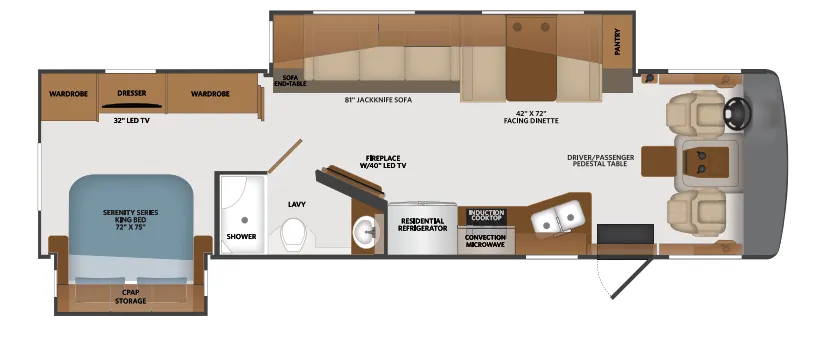 Fleetwood Southwind 34C floor plan