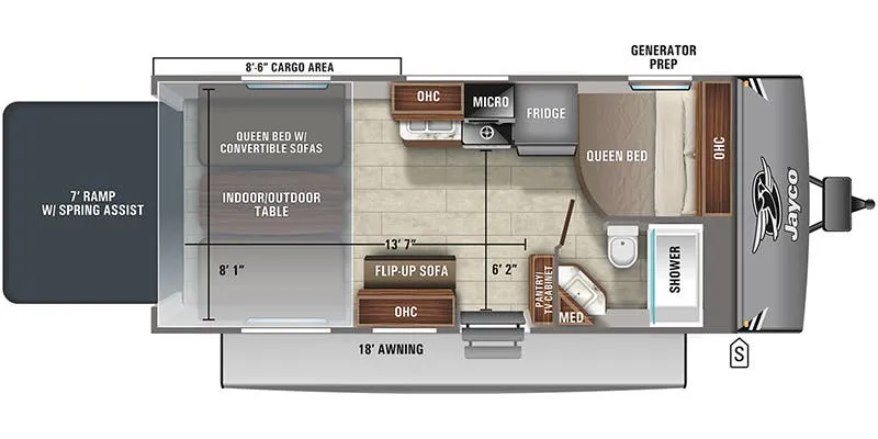 Jayco Jay Flight Octane 222 floor plan