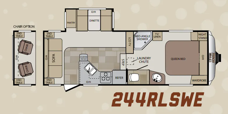 Keystone Cougar Half-Ton 244RLSWE floor plan