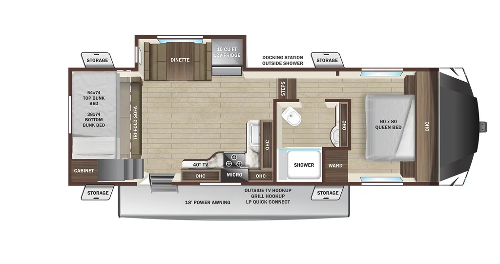 2026 Highland Ridge Open Range Roamer Light Duty 274BHS floor plan