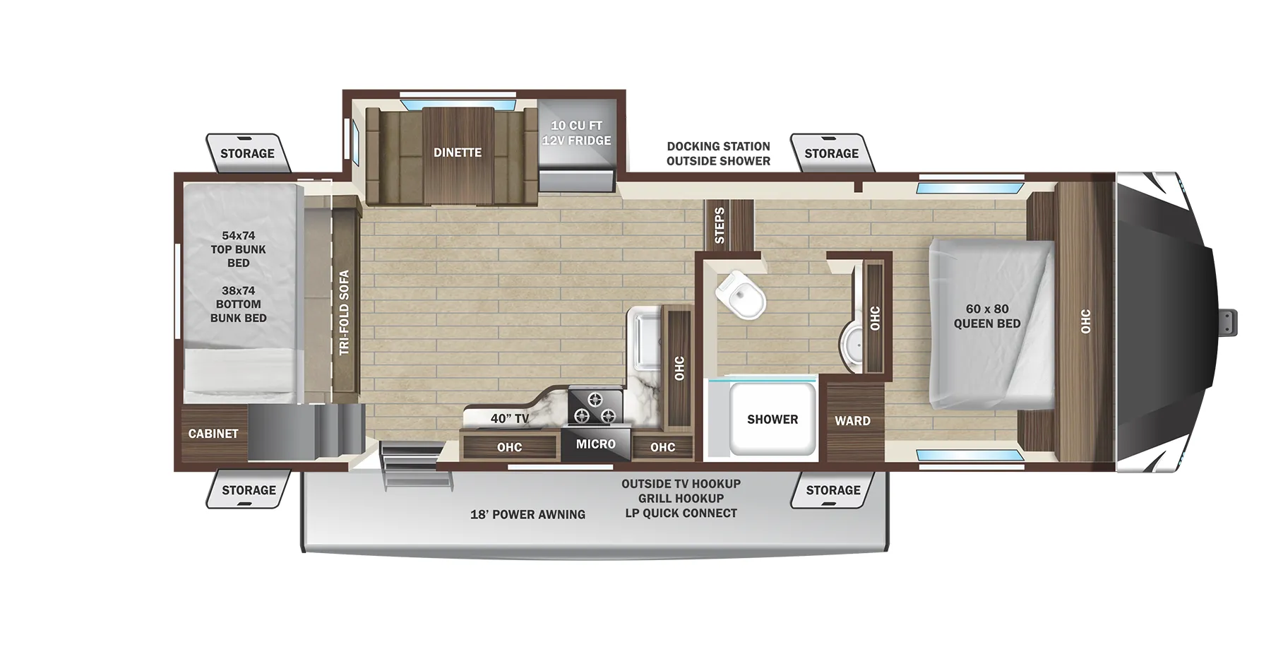 Highland Ridge Open Range Roamer Light Duty 274BHS floor plan