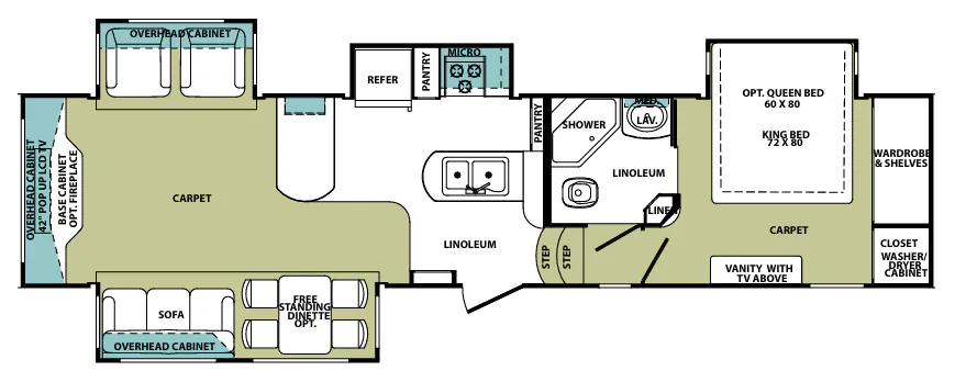 Forest River Cardinal 3515 RT floor plan