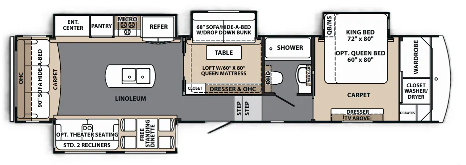 Forest River Blue Ridge Cabin 378LF floor plan