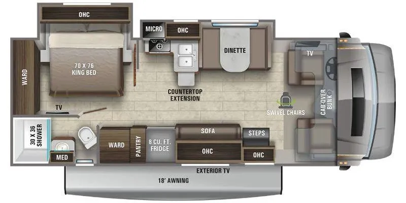 2021 Entegra Coach Esteem 27U - Floor plan