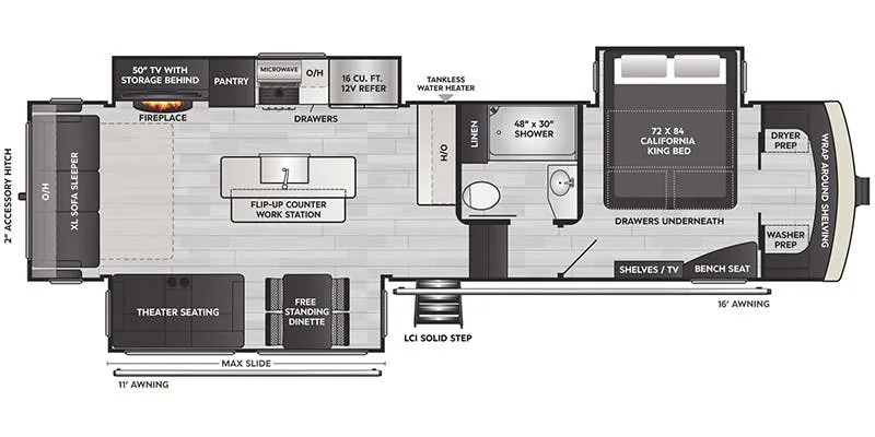 2025 Keystone Arcadia 3260RL floor plan
