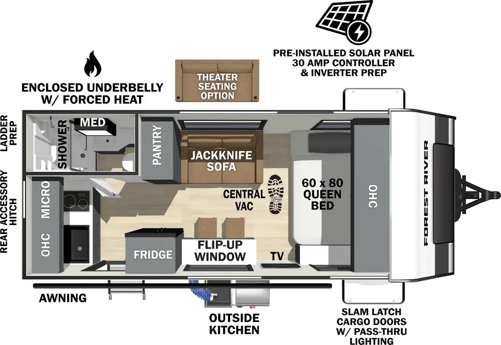 2026 Forest River IBEX 16MBJ floor plan