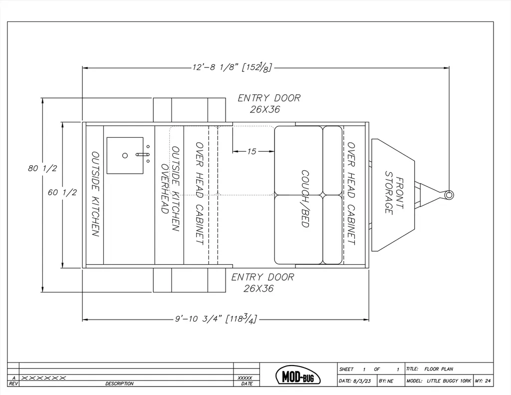 2026 Modern Buggy Trailers Little Buggy 10RK floor plan
