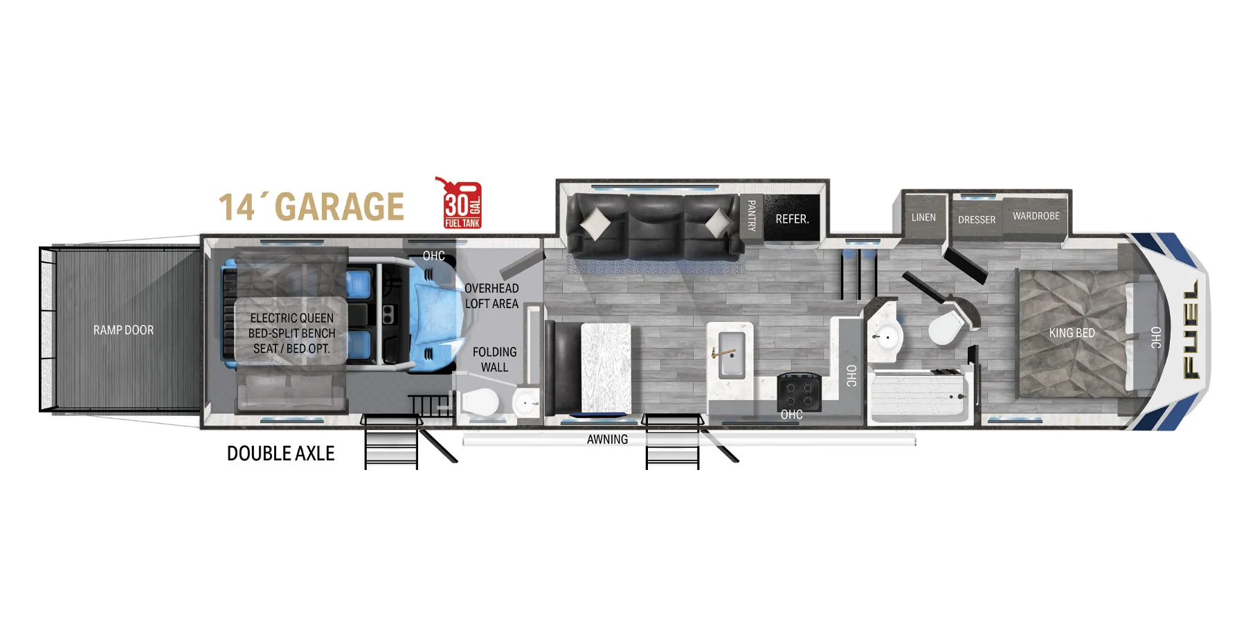 Heartland Fuel Fifth Wheel 362 floor plan