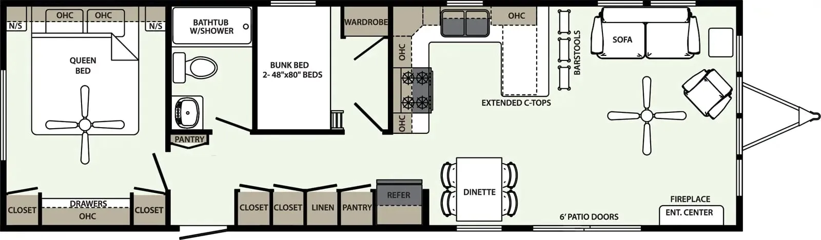 Forest River Quailridge Canada 45-2B-C floor plan