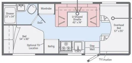 Winnebago Minnie Winnie 22R floor plan