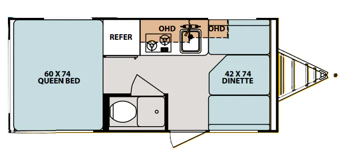 Forest River R-Pod RP-171 floor plan