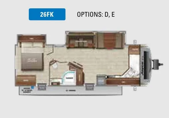 Jayco White Hawk 26FK floor plan