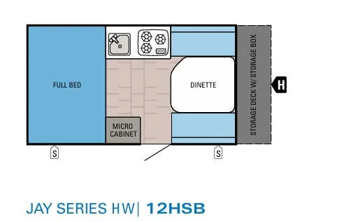 Jayco Jay Series Hardwall 12HSB floor plan