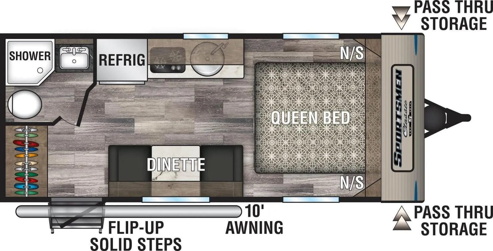 K-Z Sportsmen Classic 160QB floor plan