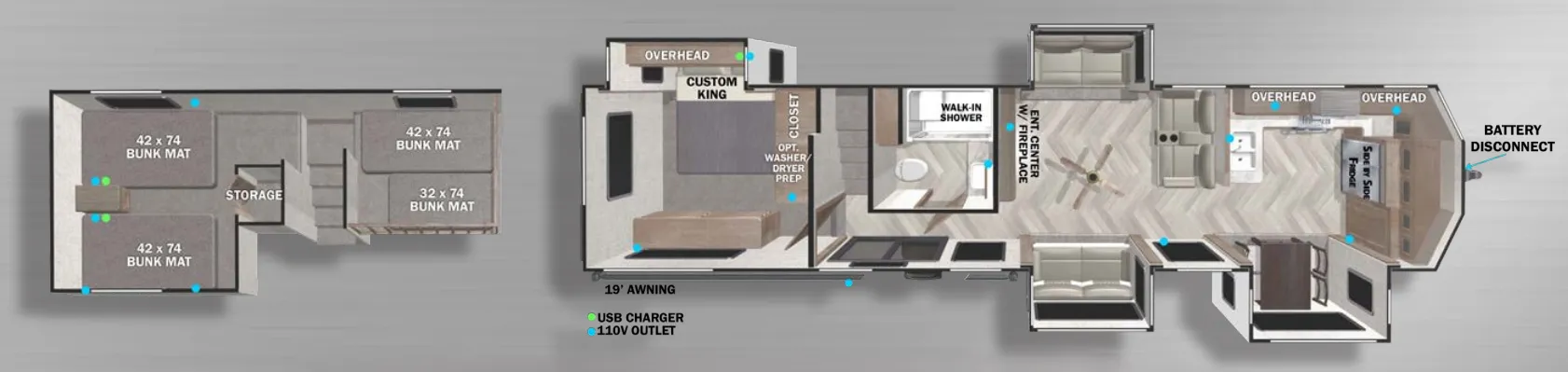 2022 Forest River Wildwood Grand Lodge 42FK - Floor plan