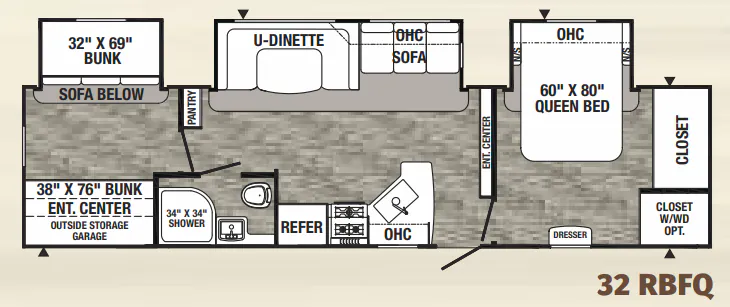 Palomino Puma 32RBFQ floor plan