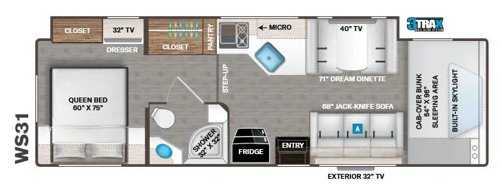 Thor Motor Coach Quantum WS31 floor plan