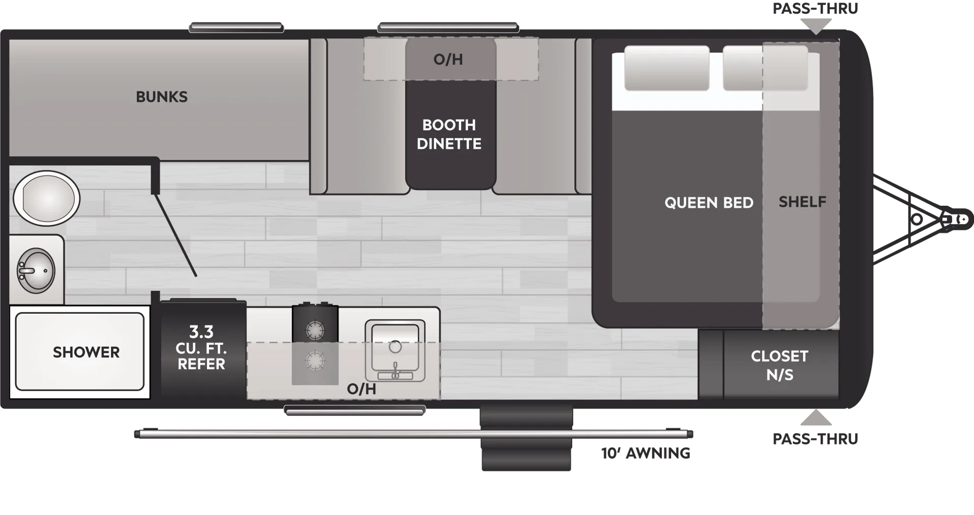 2024 Keystone Hideout Sport Single 175BH - Floor plan