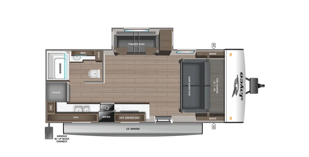 2024 Jayco Jay Feather 19MRK floor plan