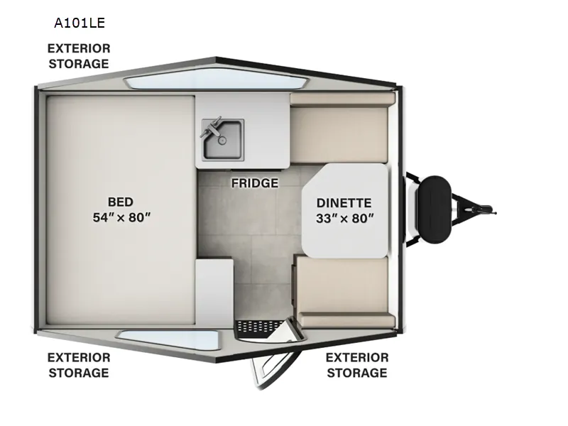 2026 Forest River ROCKWOOD HARD SIDE POP UP A101LE floor plan
