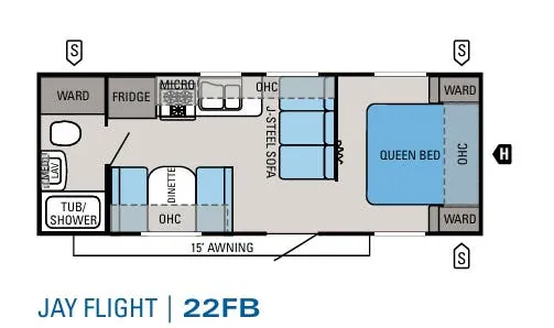 2008 Jayco Jay Flight 22FB floor plan