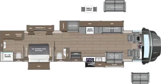 2026 Entegra Coach Centurion 45D - Floor plan