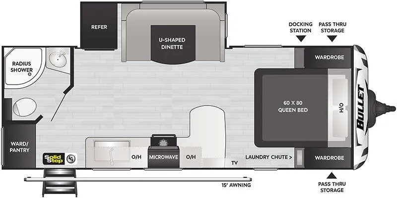 2022 Keystone Bullet 221RBS floor plan