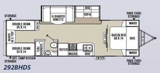 Coachmen Freedom Express 292BHDS floor plan