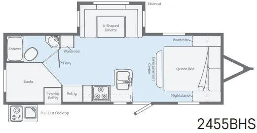 Winnebago Minnie 2455BHS floor plan